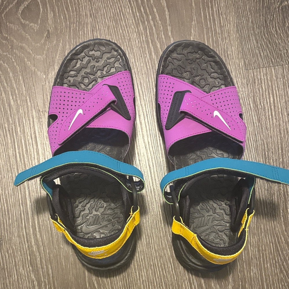 Nike woman’s  Sandals - Purple, Blue, and Yellow